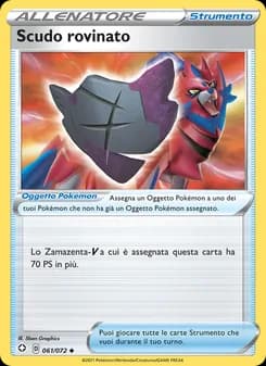 Scudo rovinato card in Italian