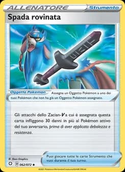 Spada rovinata card in Italian