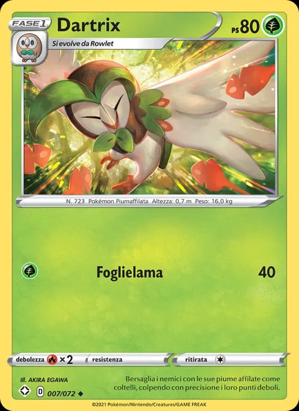Dartrix card in Italian