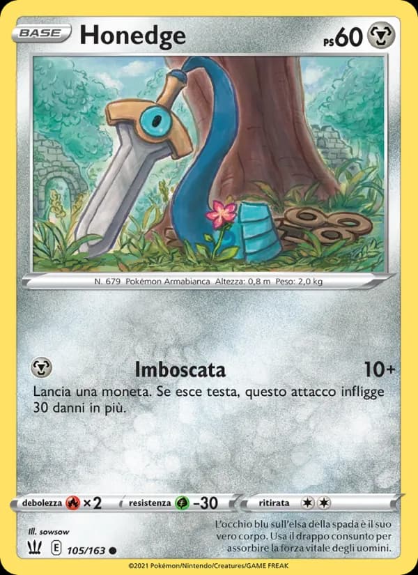Honedge card in Italian