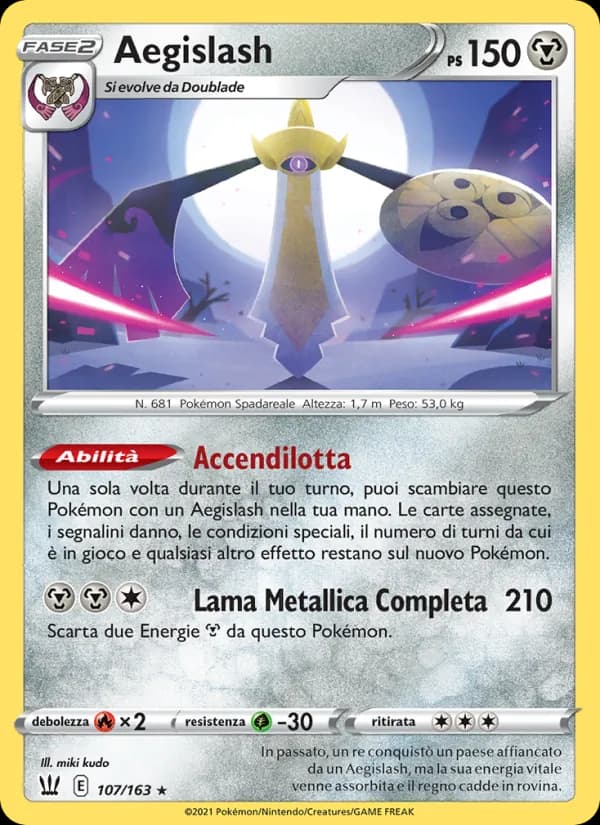 Aegislash card in Italian