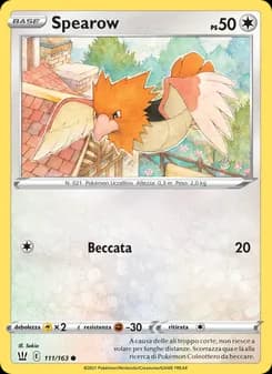 Spearow card in Italian