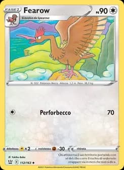 Fearow card in Italian