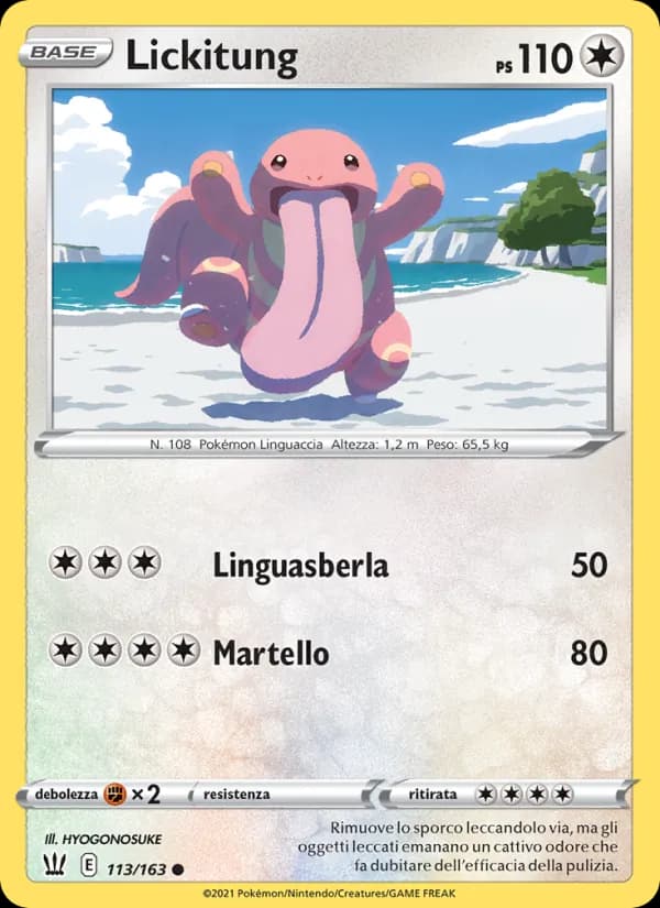 Lickitung card in Italian