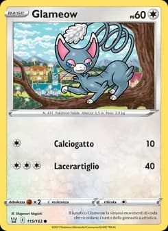 Glameow card in Italian