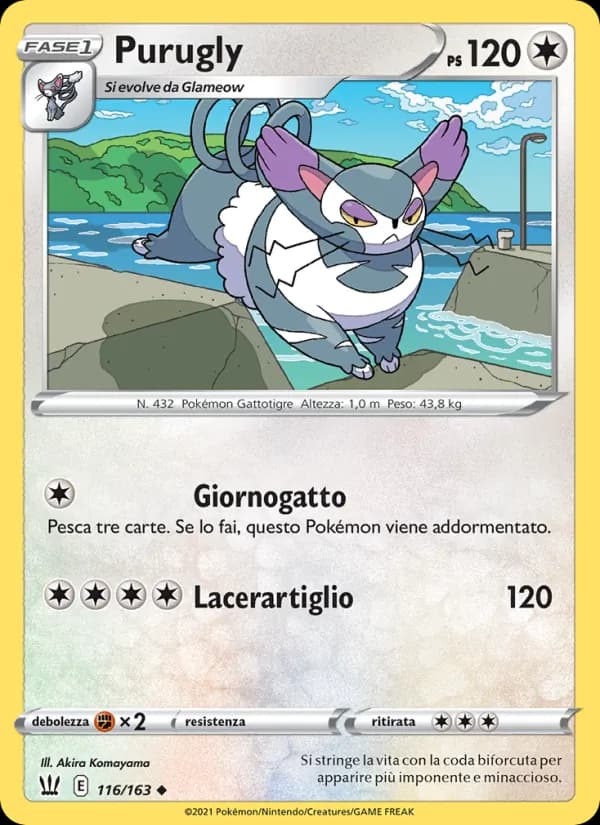Purugly card in Italian