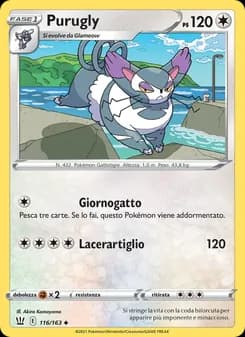 Purugly card in Italian