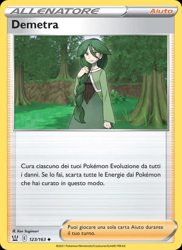 Demetra card in Italian