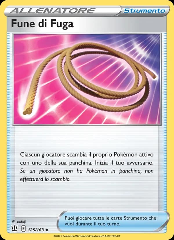 Fune di Fuga card in Italian