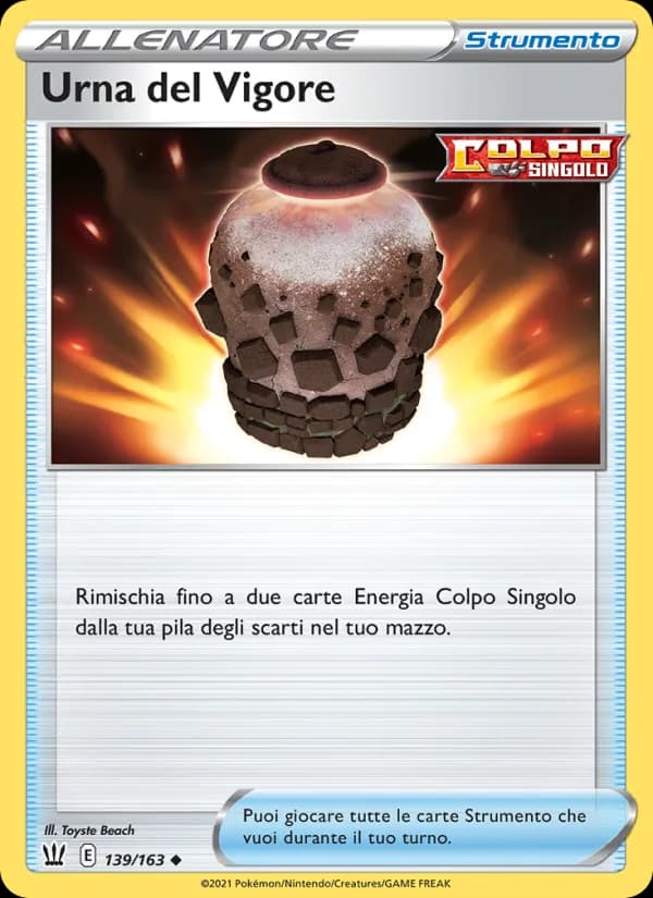 Urna del Vigore card in Italian