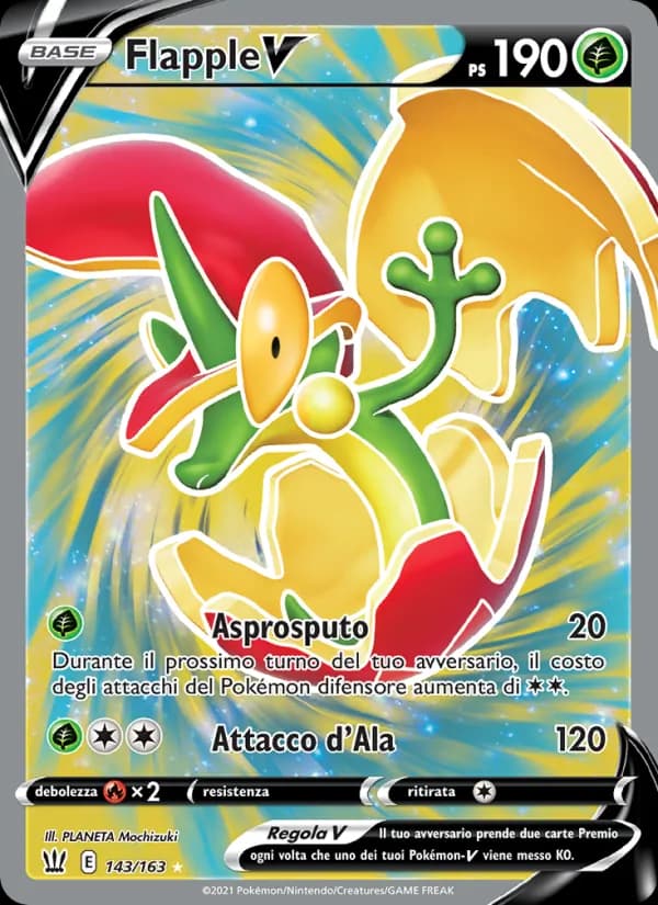 Flapple V card in Italian