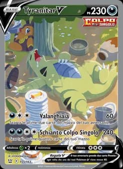 Tyranitar V card in Italian