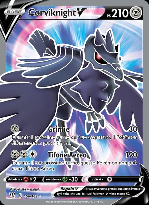 Corviknight V card in Italian