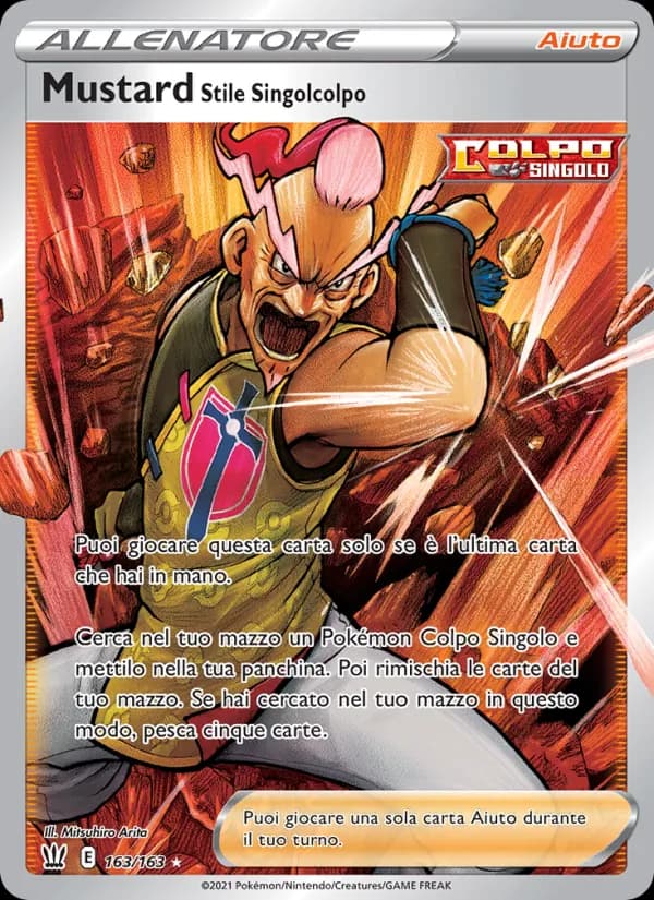 Mustard Stile Singolcolpo card in Italian