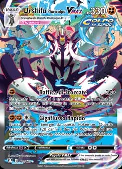 Urshifu Pluricolpo VMAX card in Italian
