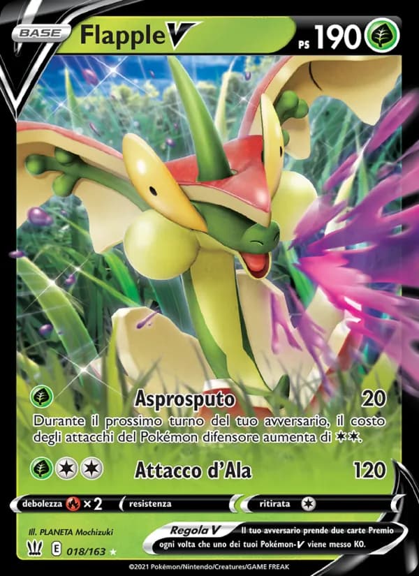 Flapple V card in Italian
