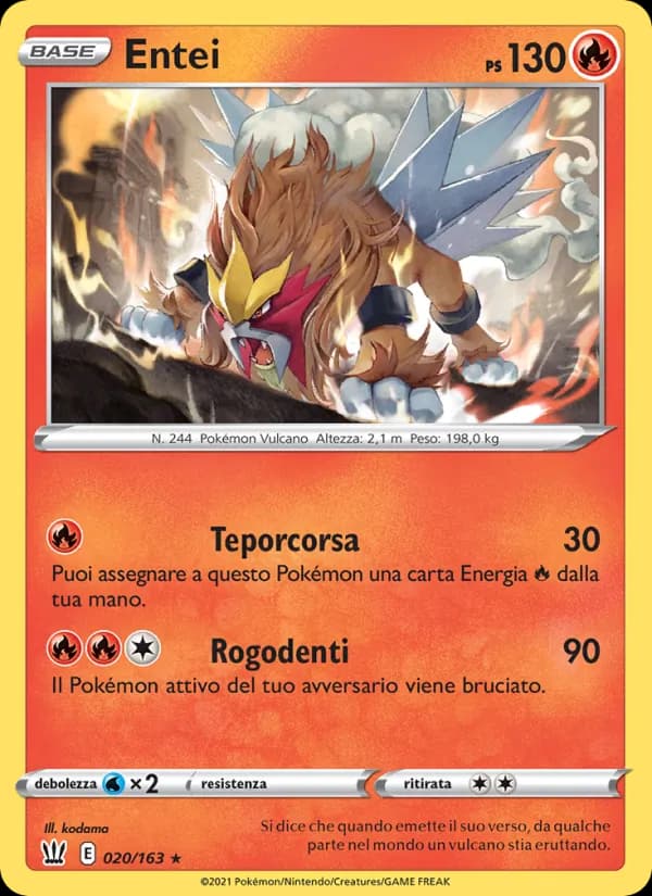 Entei card in Italian