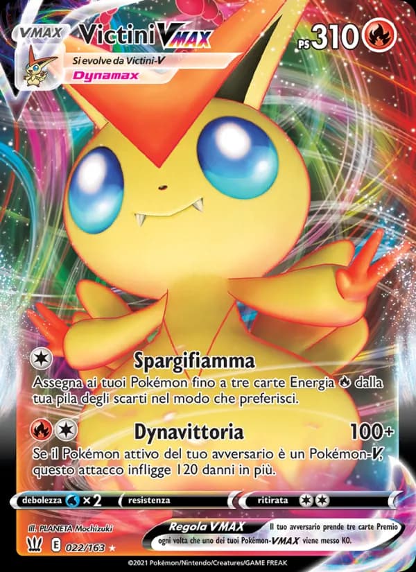 Victini VMAX card in Italian