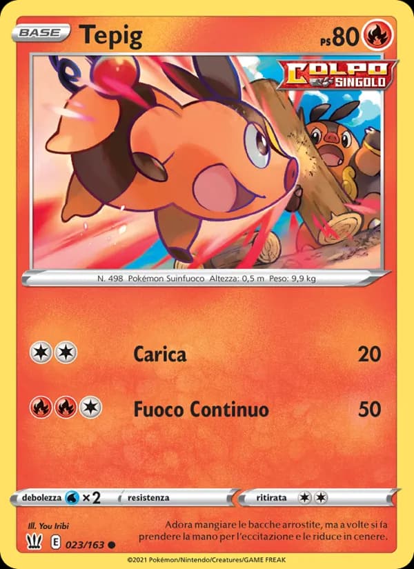 Tepig card in Italian