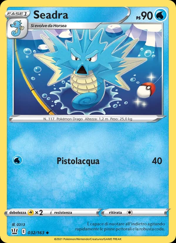 Seadra card in Italian