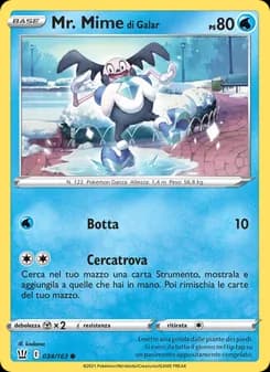 Mr. Mime di Galar card in Italian