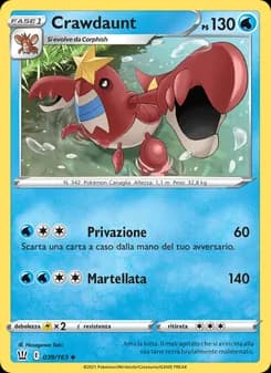 Crawdaunt card in Italian