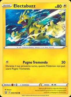 Electabuzz card in Italian