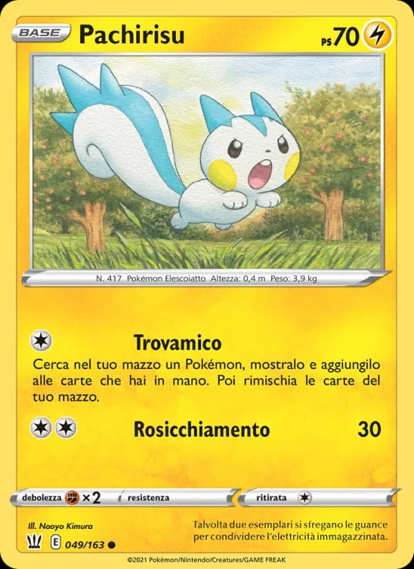 Pachirisu card in Italian