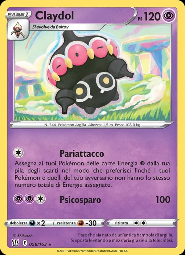 Claydol card in Italian