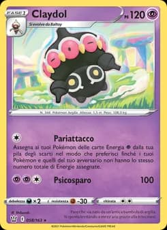 Claydol card in Italian