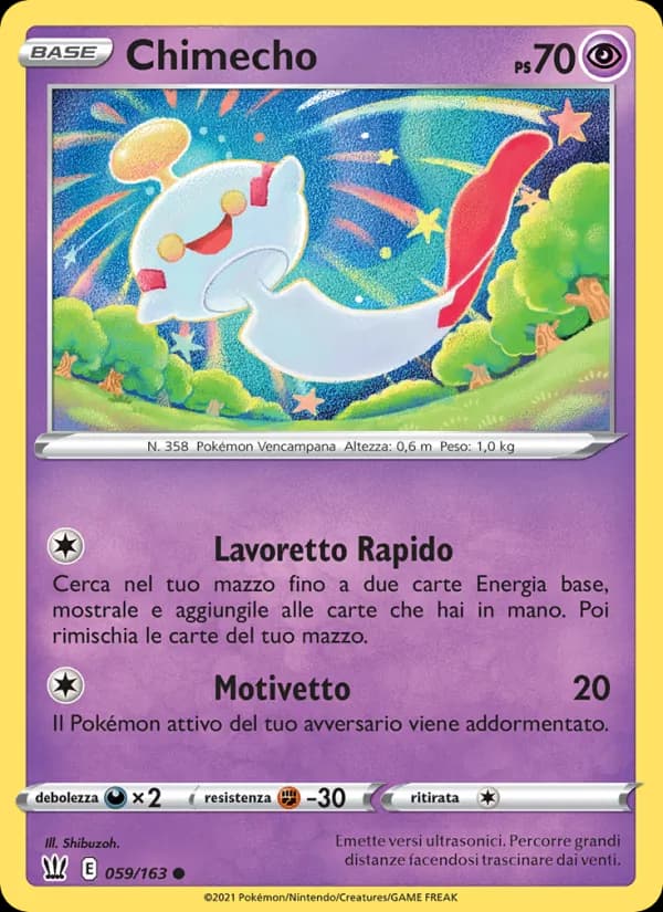 Chimecho card in Italian