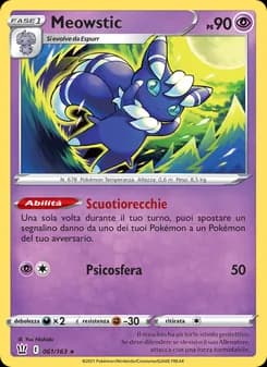 Meowstic card in Italian