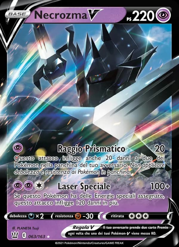 Necrozma V card in Italian