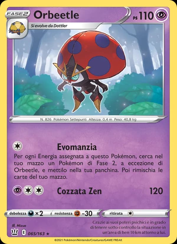 Orbeetle card in Italian