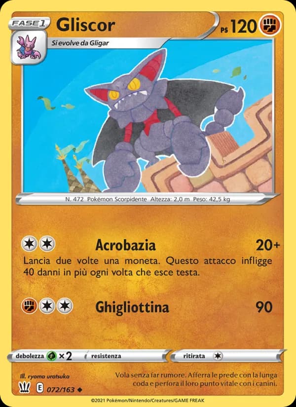 Gliscor card in Italian