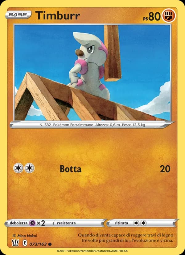 Timburr card in Italian