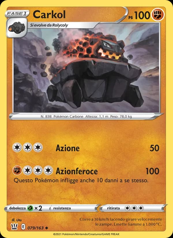 Carkol card in Italian