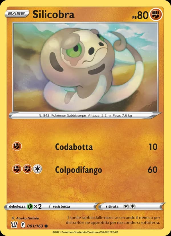 Silicobra card in Italian