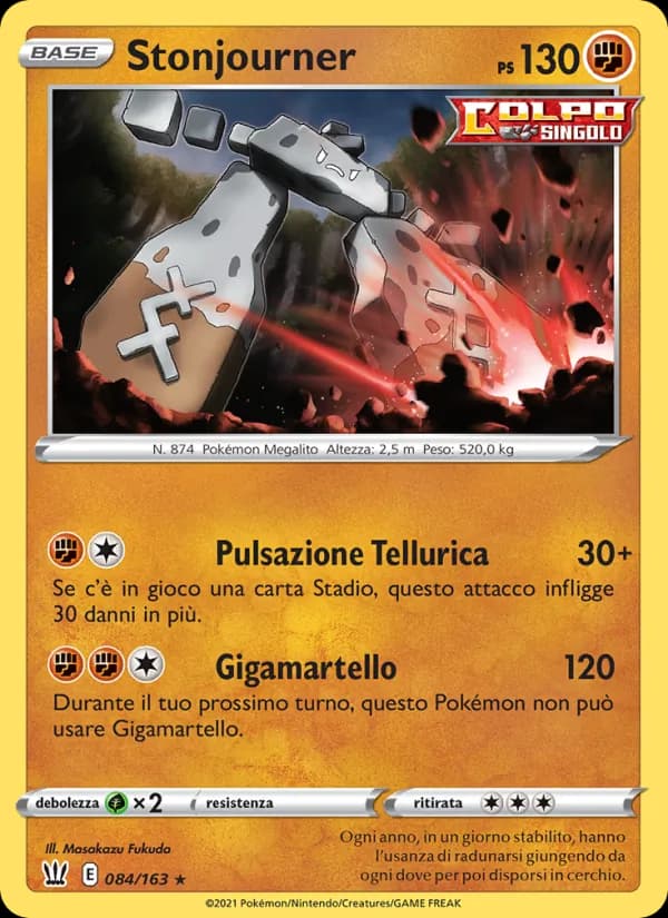 Stonjourner card in Italian