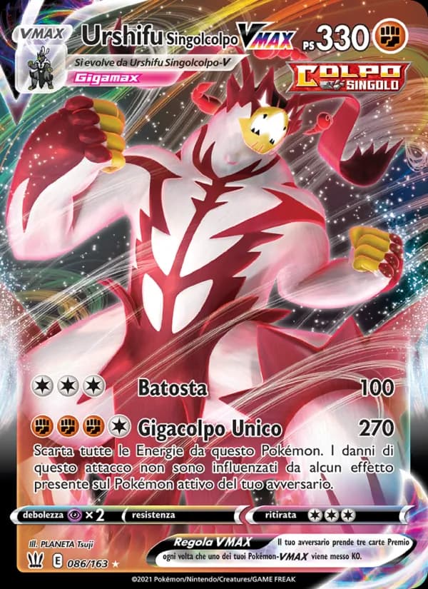 Urshifu Singolcolpo VMAX card in Italian