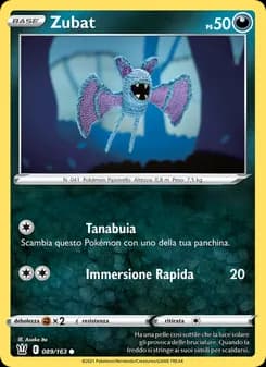 Zubat card in Italian