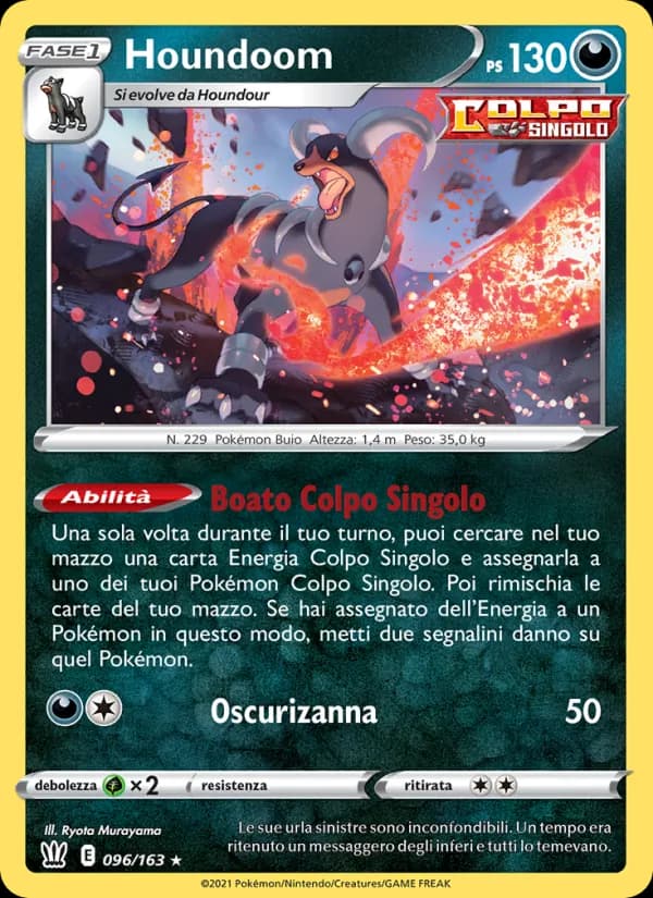 Houndoom card in Italian