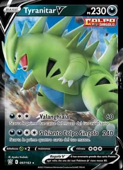 Tyranitar V card in Italian