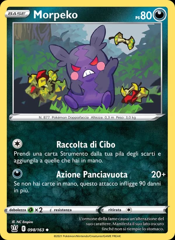 Morpeko card in Italian