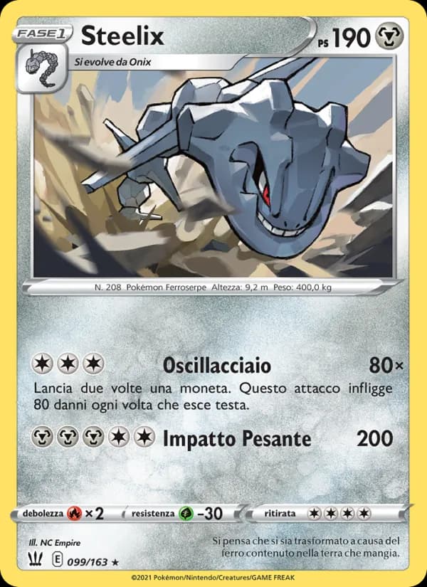 Steelix card in Italian