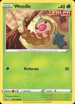 Weedle card in Italian