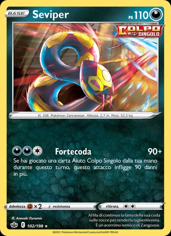 Seviper card in Italian