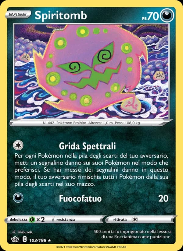 Spiritomb card in Italian