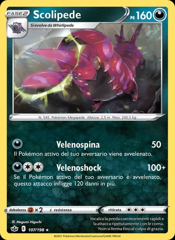 Scolipede card in Italian