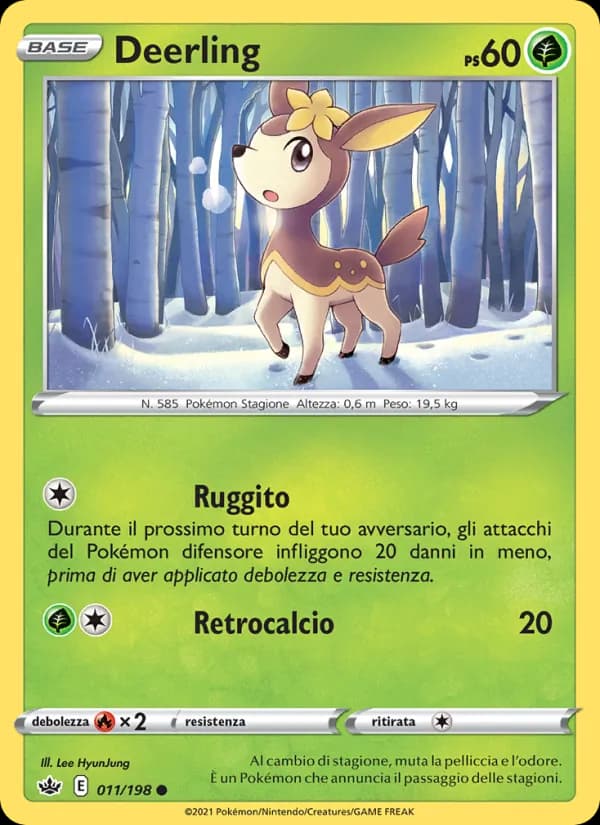 Deerling card in Italian